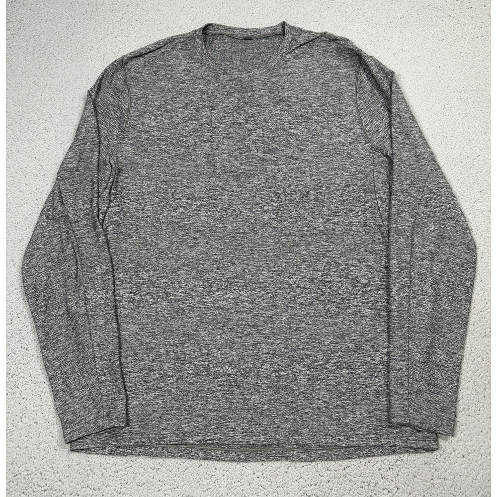 Lululemon Surge Warm Shirt Mens XL Gray Long Sleeve Raglan Athletic Performance